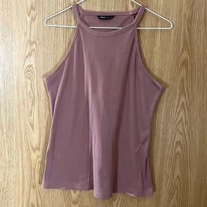 SHEIN Dusty Rose Ribbed Tank Top